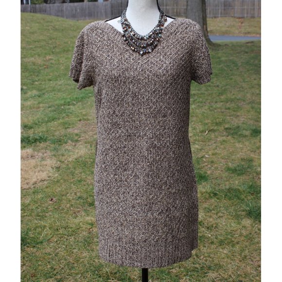 a.n.a Tops - a.n.a Brown Short Sleeve Sweater Size Large